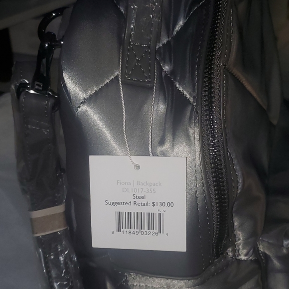 Deux Lux Silver Backpack Sleek and Modern - Picture 6 of 7